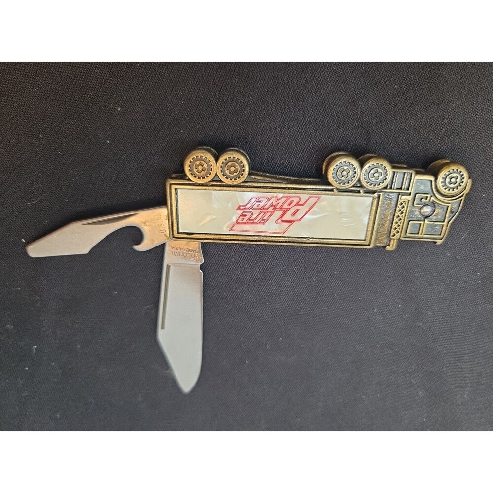 Vintage US Colonial Advertising Folding pocket knife collectable Unique - Picture 3 of 6